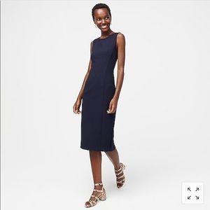 NWT J. Crew Long Sheath Dress 4-season Stretch